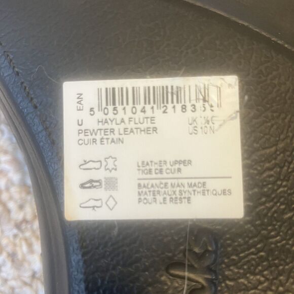 NEW Clarks Womens Hayla Flute Leather Sandals Size 10 N Pewter Adjustable Strap - Picture 9 of 10